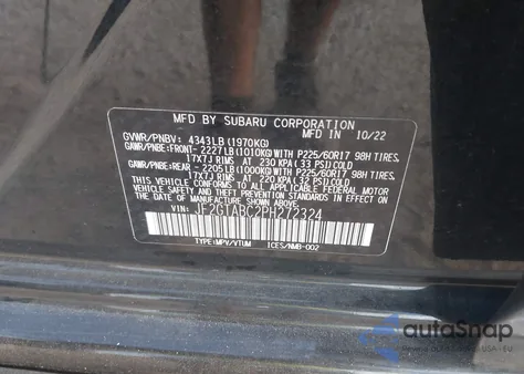 2023 Subaru Crosstrek z USA, uszkodzony, nr VIN JF2GTABC2PH272324